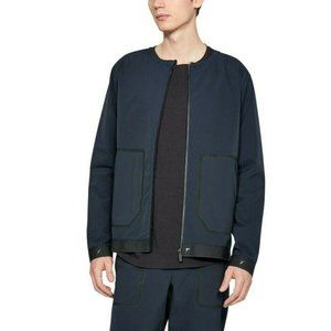 NWOT Under Armour Mens UAS Pivot Stretch Crepe Bomber Full Zip Jacket Navy Blue